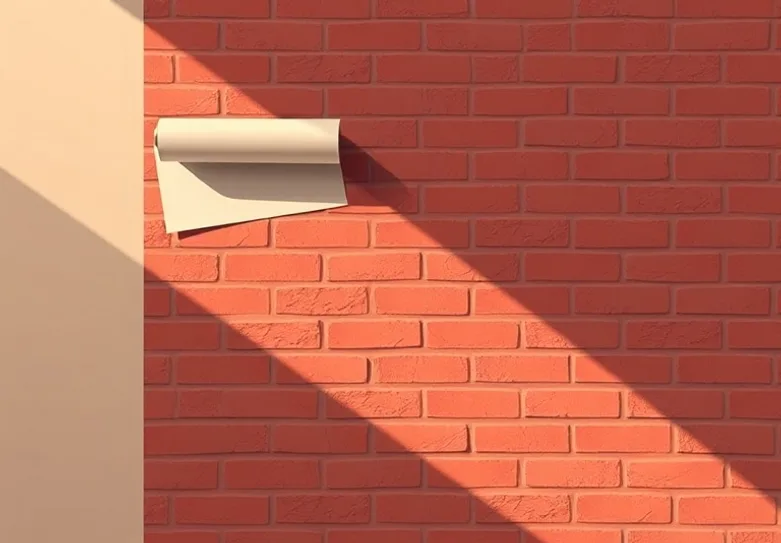 Pose de papier peint, rouleau et brosse à maroufler